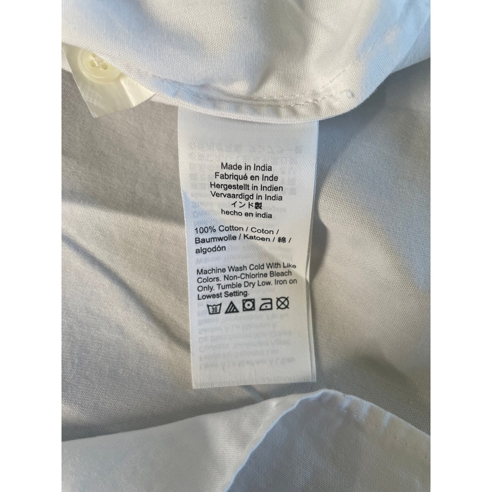 Madewell The Signature Y-Neck Shirt Poplin White Button Down Womens XL NX631 - Picture 8 of 11